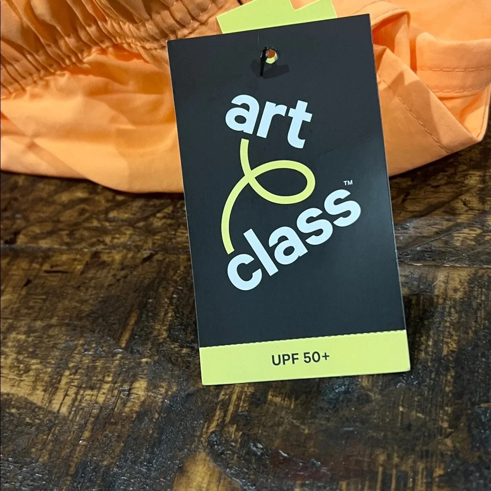 Art Class Vibrant Orange Swim Trunks